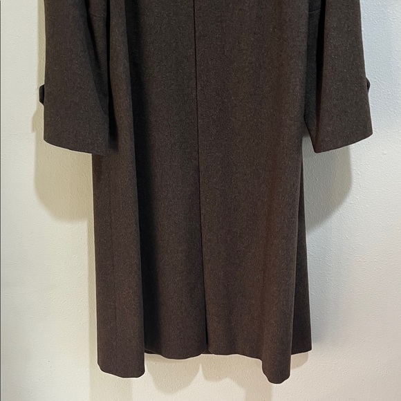 Women's Brown Trench Coat Wool and Alpaca. Made in Austria - Picture 7 of 15